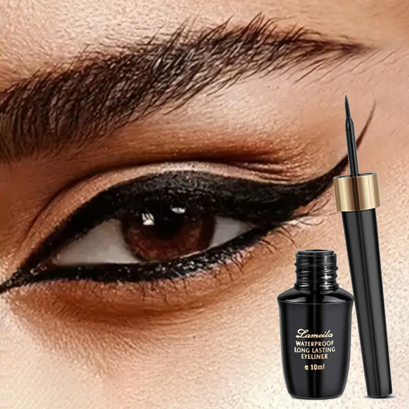 Waterproof Liquid Eyeliner Pen - 長持ちするハードチップジェルアイ超極細防水ブラックリキッドアイライナーペン