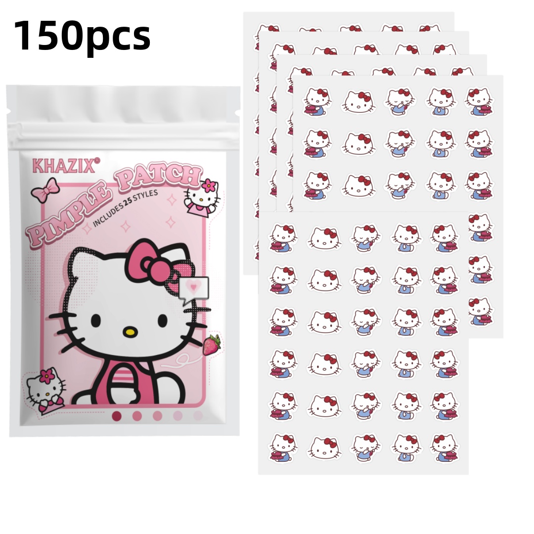 Hydrocolloid Pimple Patch - 30 個/150 個ハローキティハイドロコロイドニキビパッチ、かわいい漫画のニキビカバーステッカー、通気性のある防水フェイスケアパッチ