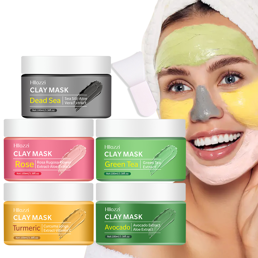 Green Tea Cleansing Clay Mask - 100 ミリリットルローズフェイシャルクレンジング泥マスクターメリック泥マスク保湿保湿緑茶粘土マスク柔らかい肌