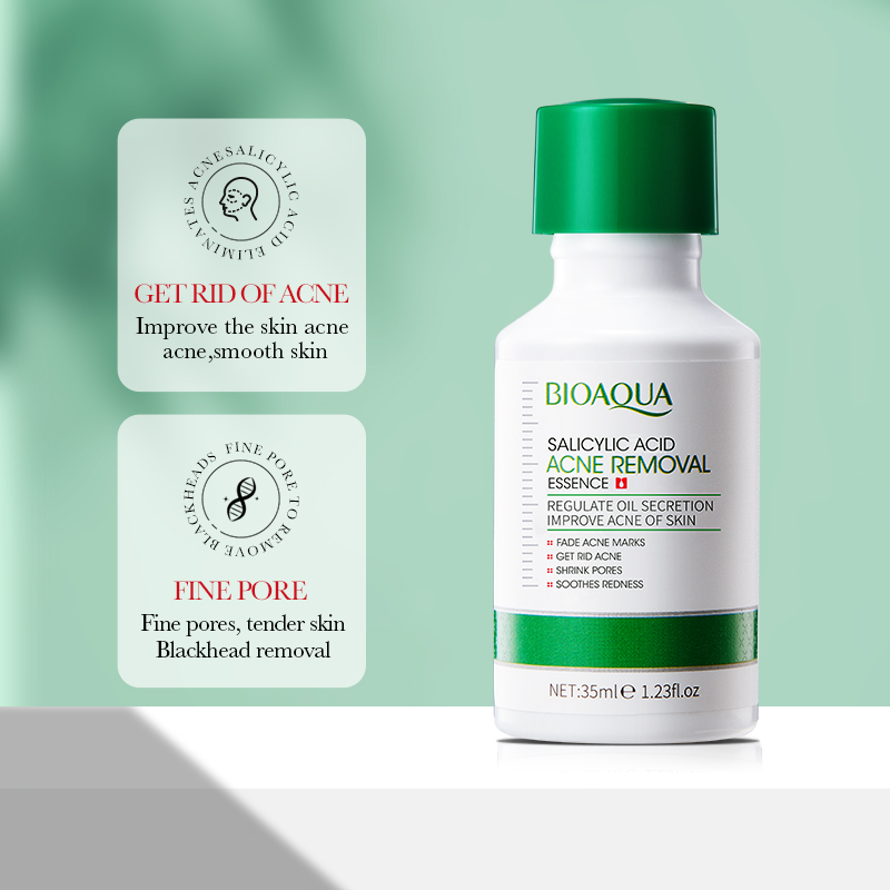 Salicylic Acid Blackhead Remover - 35 ミリリットル BIOAOUA サリチル酸抗ニキビ除去エッセンス油分泌を調節し、肌のニキビを改善滑らかな肌にきび除去