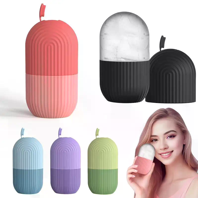 Face Ice Roller Puffiness - アイスフェイスローラー美容マッサージシリコーンアイスモールド目のむくみ用アイスフェイシャルローラー毛穴縮小多機能モールド