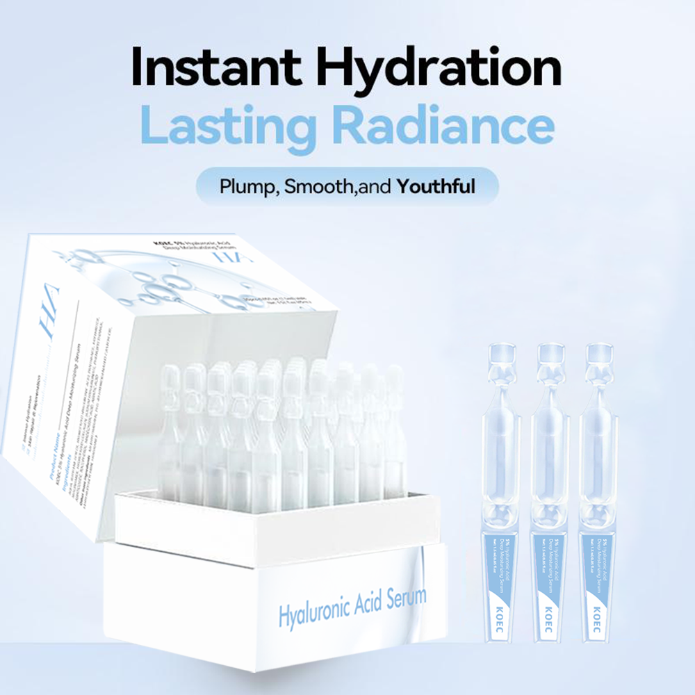 Hyaluronic Acid Facial Serum - 30 個 KOEC 5% ヒアルロン酸ディープモイスチャライジングフェイシャルセラム超保湿修復美白引き締め長期的な効果