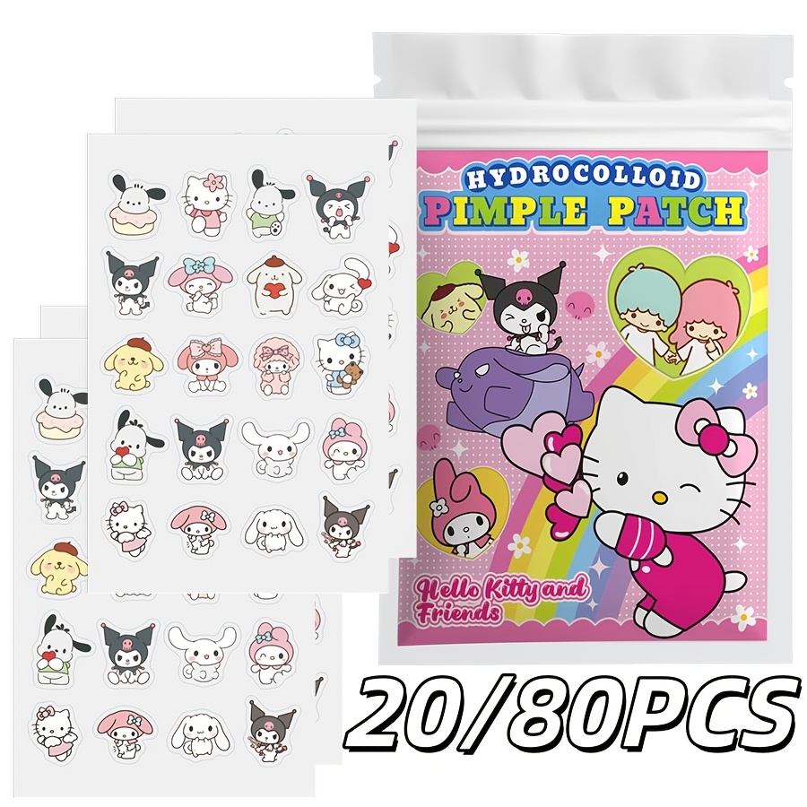 Hydrocolloid Pimple Patch - 20/80個入り サンリオ ハローキティ 漫画柄 ハイドロコロイドニキビパッチ -