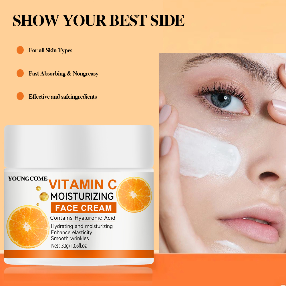 Hyaluronic Acid Facial Serum - ビタミン C 保湿クリーム修復アンチエイジング エッセンス フェイシャル スキンケア