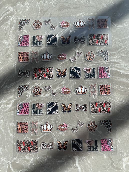 Nail Art - ミニPVCかわいい柄ポスターグッズステッカーネイルアートDIY水筒ボックスミラーノートパソコンデスク友達ゲーム小道具ステッカーギフト