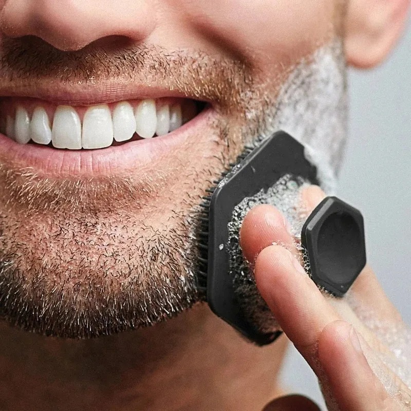 Silicone Face Scrubber Electric - シリコン製フェイシャルクレンジングブラシ、ミニチュアフェイスディープクリーンシェーブマッサージブラシ、男性用フェイススクラブブラシ、フェイスクリーナー