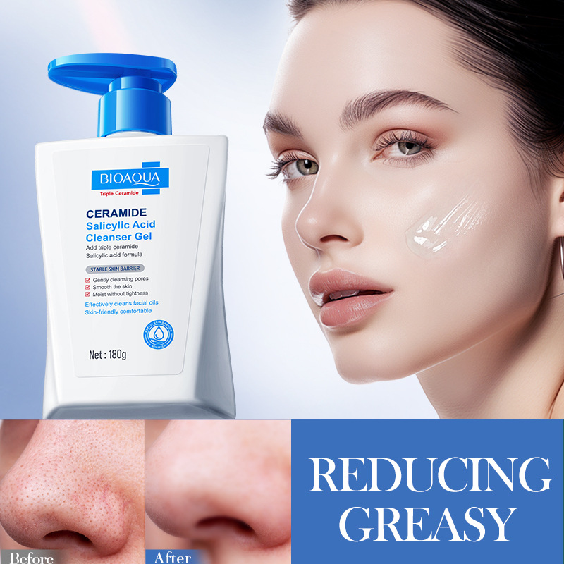 Salicylic Acid Blackhead Remover - セラミド配合サリチル酸洗顔ジェル ディープクレンジング＆保湿 黒ずみ除去 スキンケア洗顔料 フォームクレンザー