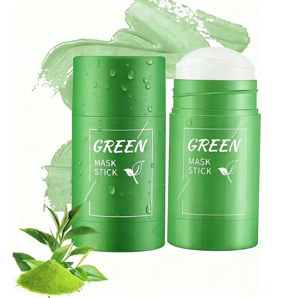Green Tea Cleansing Clay Mask - 緑茶マスクスティック（顔用）、クレンジング浄化クレイマスク、黒ずみ除去、保湿、オイルコントロール、毛穴のディープクレンジング