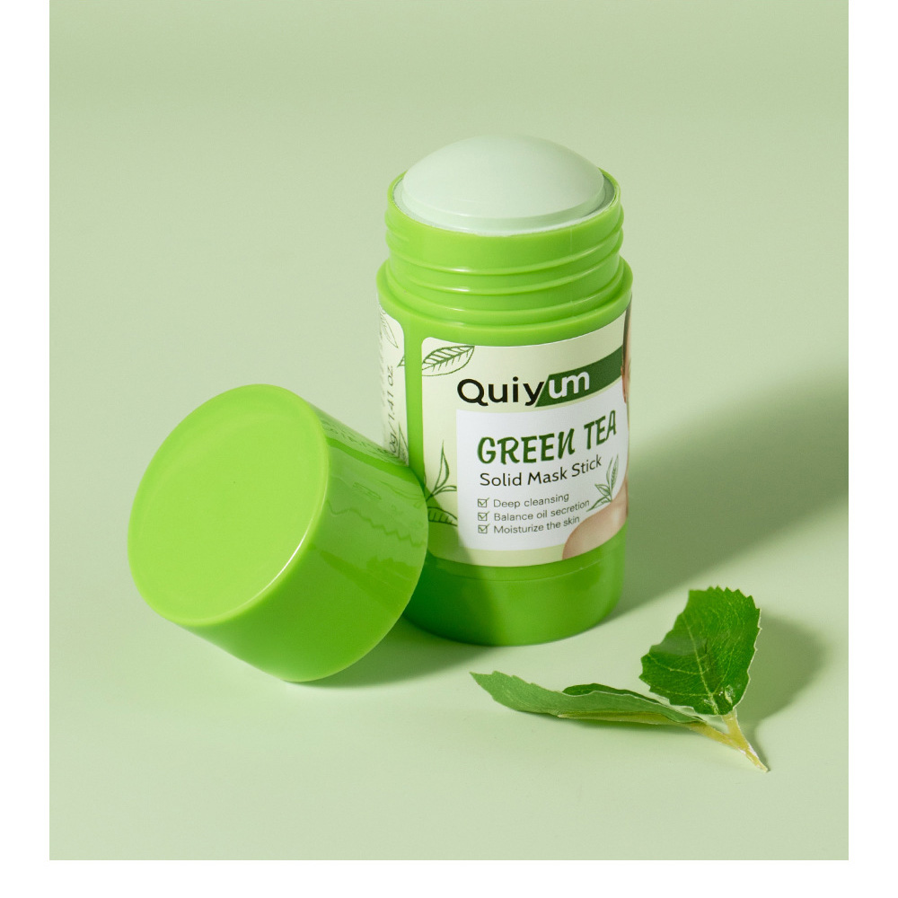 Green Tea Cleansing Clay Mask - QUIYUM抹茶グリーンティーマッドマスクスティック40g – ディープクレンジングオイルコントロール毛穴縮小保湿固形クレイマスク韓国製