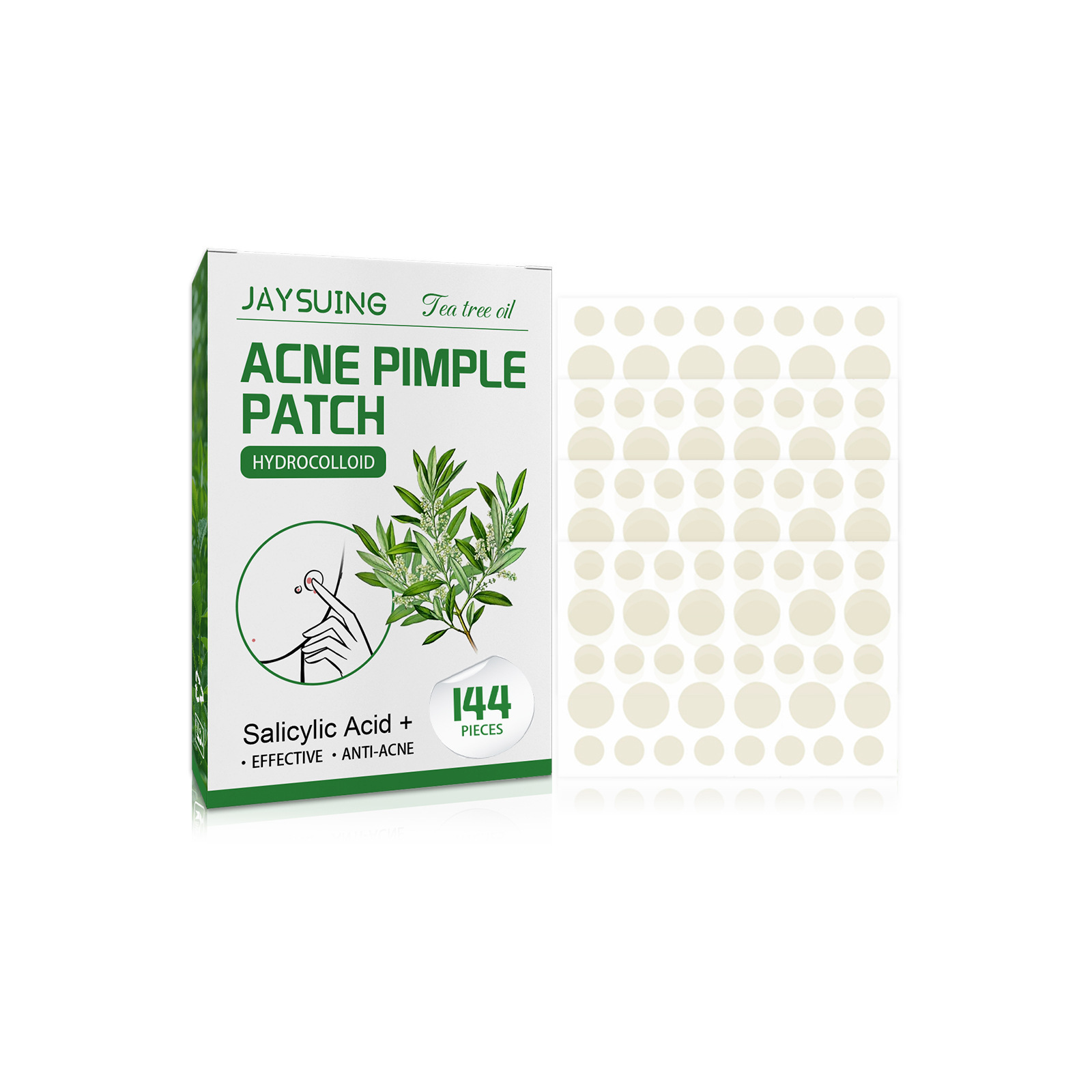 Hydrocolloid Pimple Patch - ハイドロコロイドニキビパッチ - 膿や油を吸収し、赤みを軽減、一日中着用できる目立たないフィット感