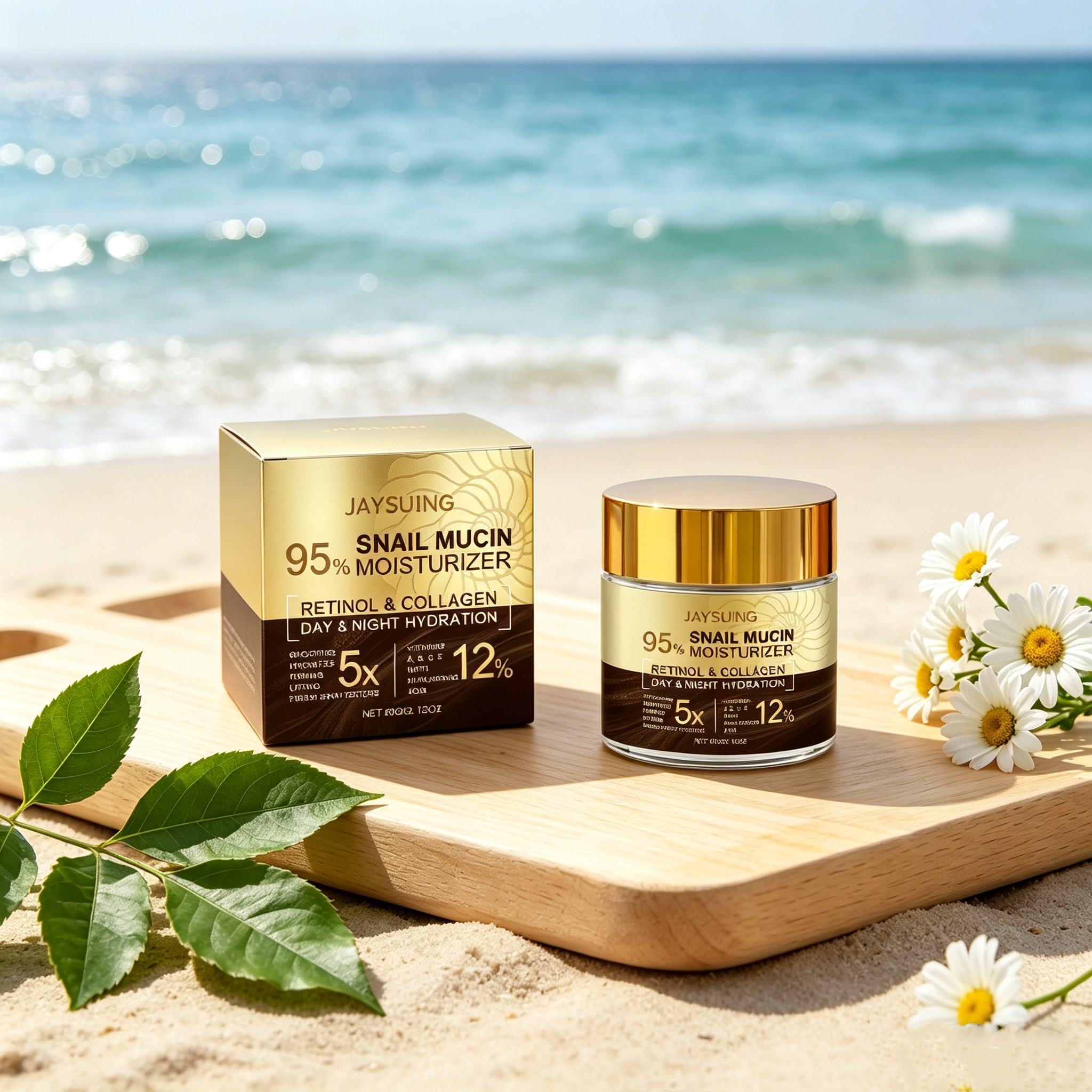 Retinol Anti Wrinkle Cream - カタツムリ粘液95%配合 モイスチャライザー コラーゲン配合 若返り アンチエイジング しわ改善