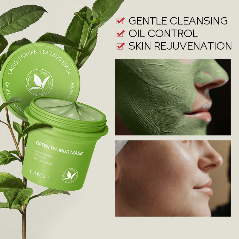 Green Tea Cleansing Clay Mask - 緑茶クレイマスク 100 グラムスキンケア穏やかなクレンジング毛穴最小限のオイルコントロールフェイシャルトリートメントなだめる保湿スキンケア