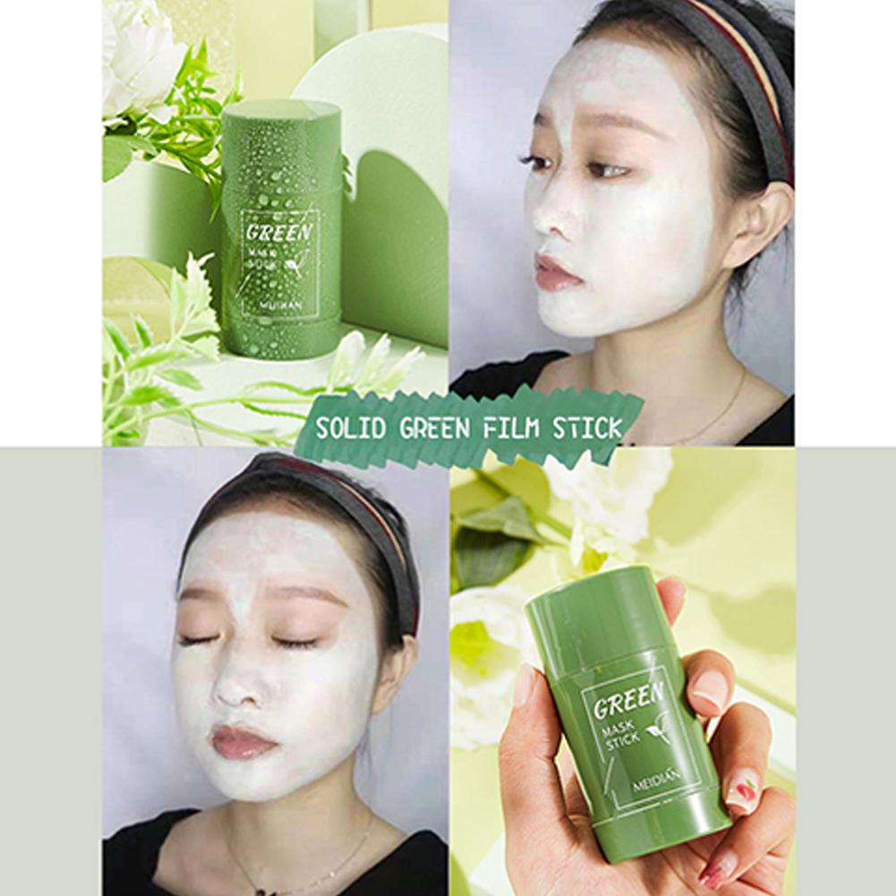 Green Tea Cleansing Clay Mask - グリーンティーマスクスティック ディープクレンジングポアマスク 黒ずみ除去 保湿オイルコントロール 浄化クレイマスク