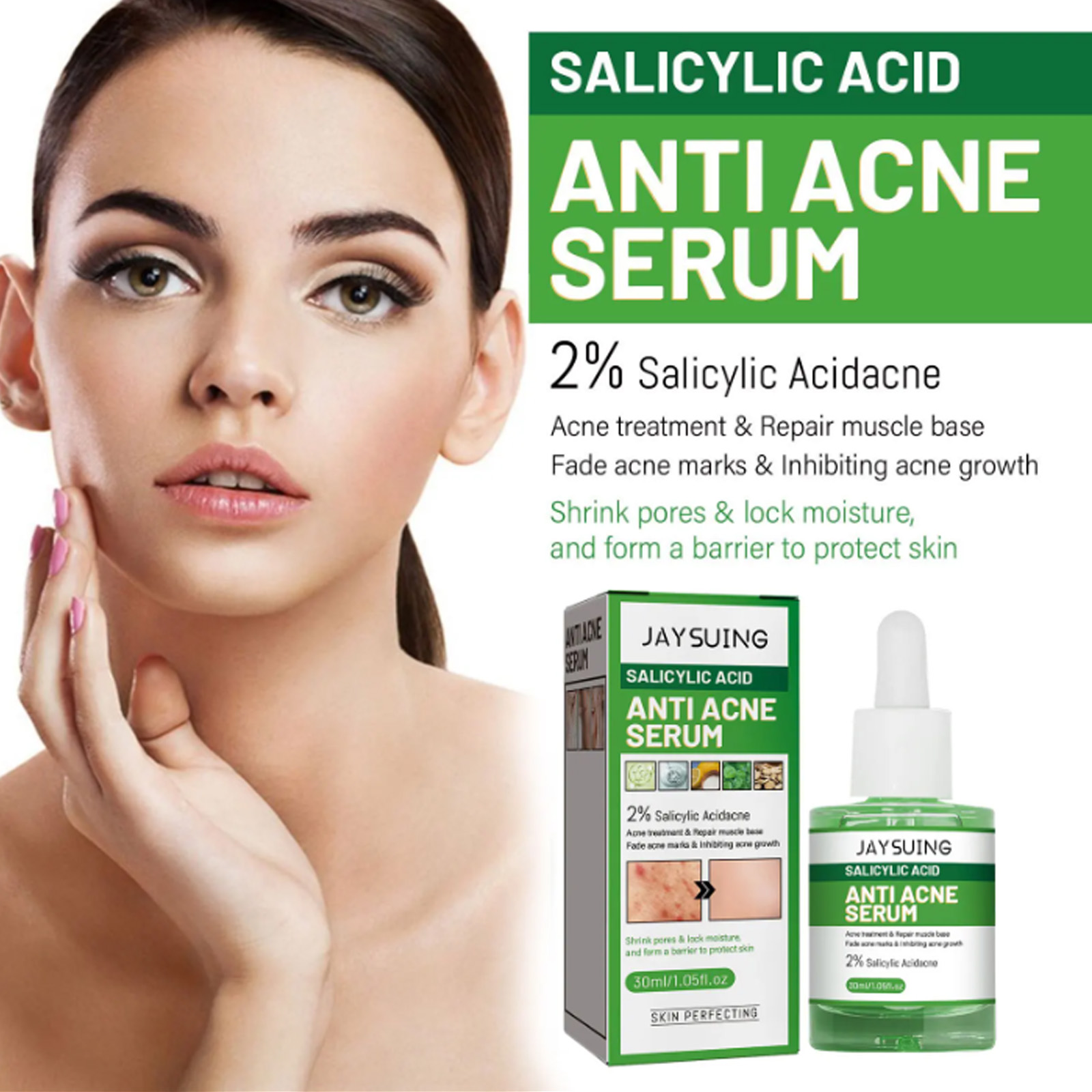 サリチル酸抗アクネ顔血清保湿フェーダーにきび跡にきびにきび除 - Salicylic Acid Blackhead Remover のレビューと価格