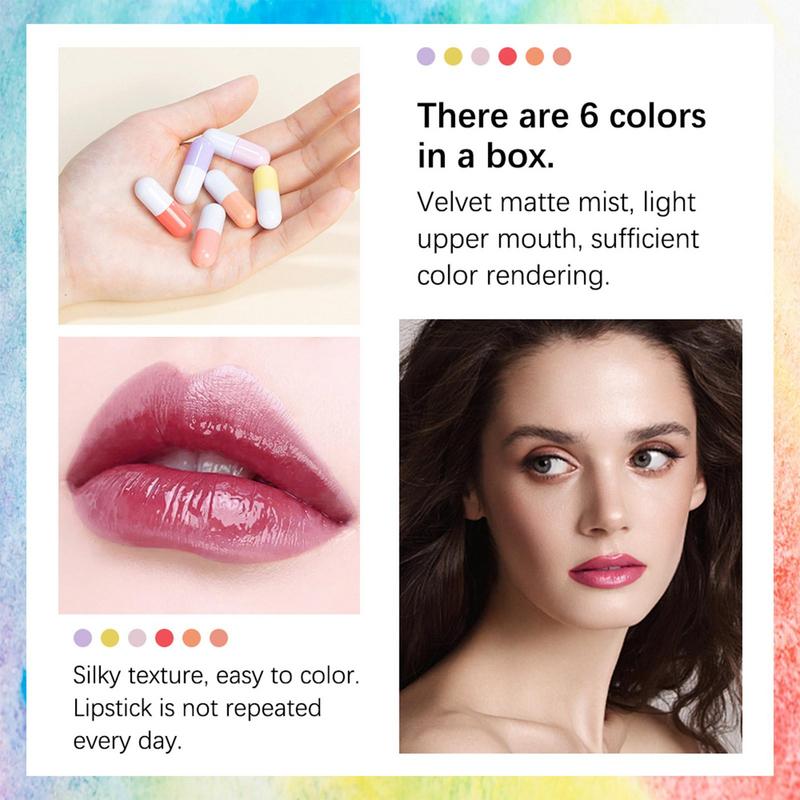 防水ミニマットリップスティックセット,長持ちする肌色のベルベ - Matte Velvet Lip Tint Long Lasting のレビューと価格