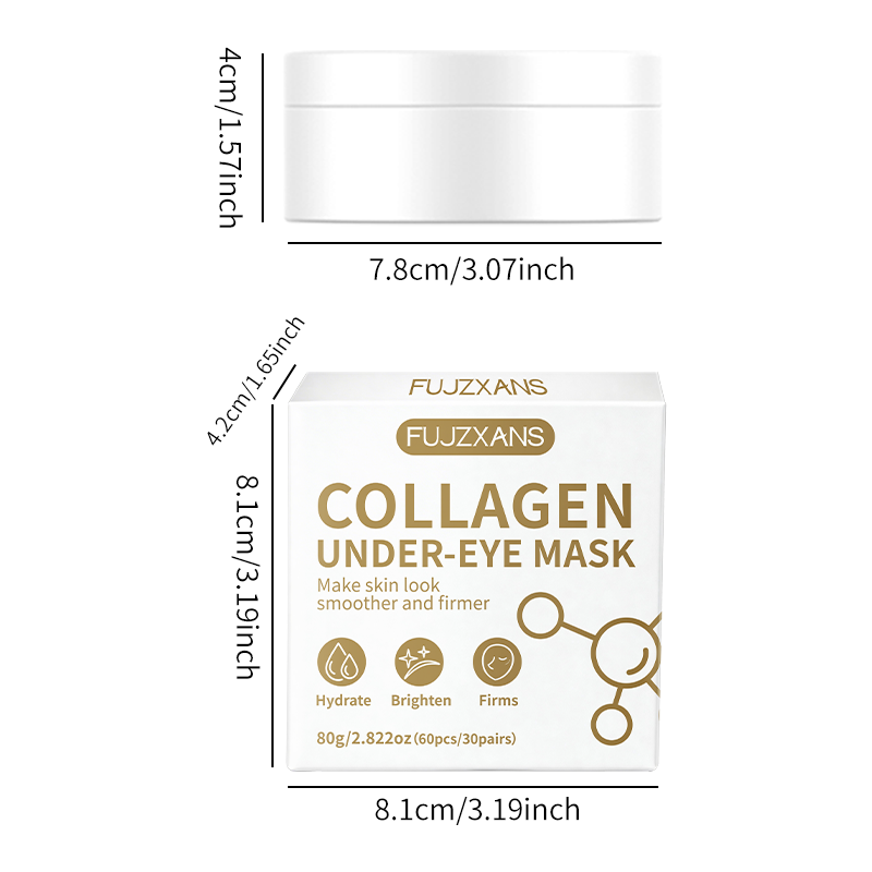 バイオコラーゲンアイマスク 60枚入り、ナイアシンアミド＆H - Collagen Under Eye Patches のレビューと価格