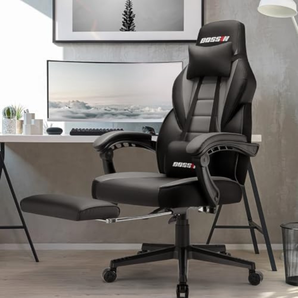 人間工学に基づいた頑丈なゲーミングチェア（マッサージ機能、フ - Massage のレビューと価格