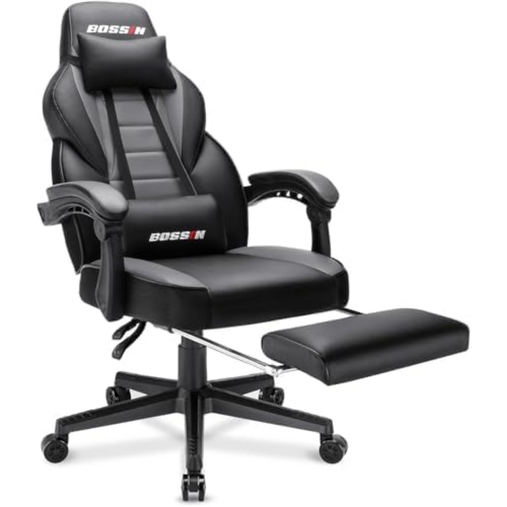 人間工学に基づいた頑丈なゲーミングチェア（マッサージ機能、フ - Massage のレビューと価格