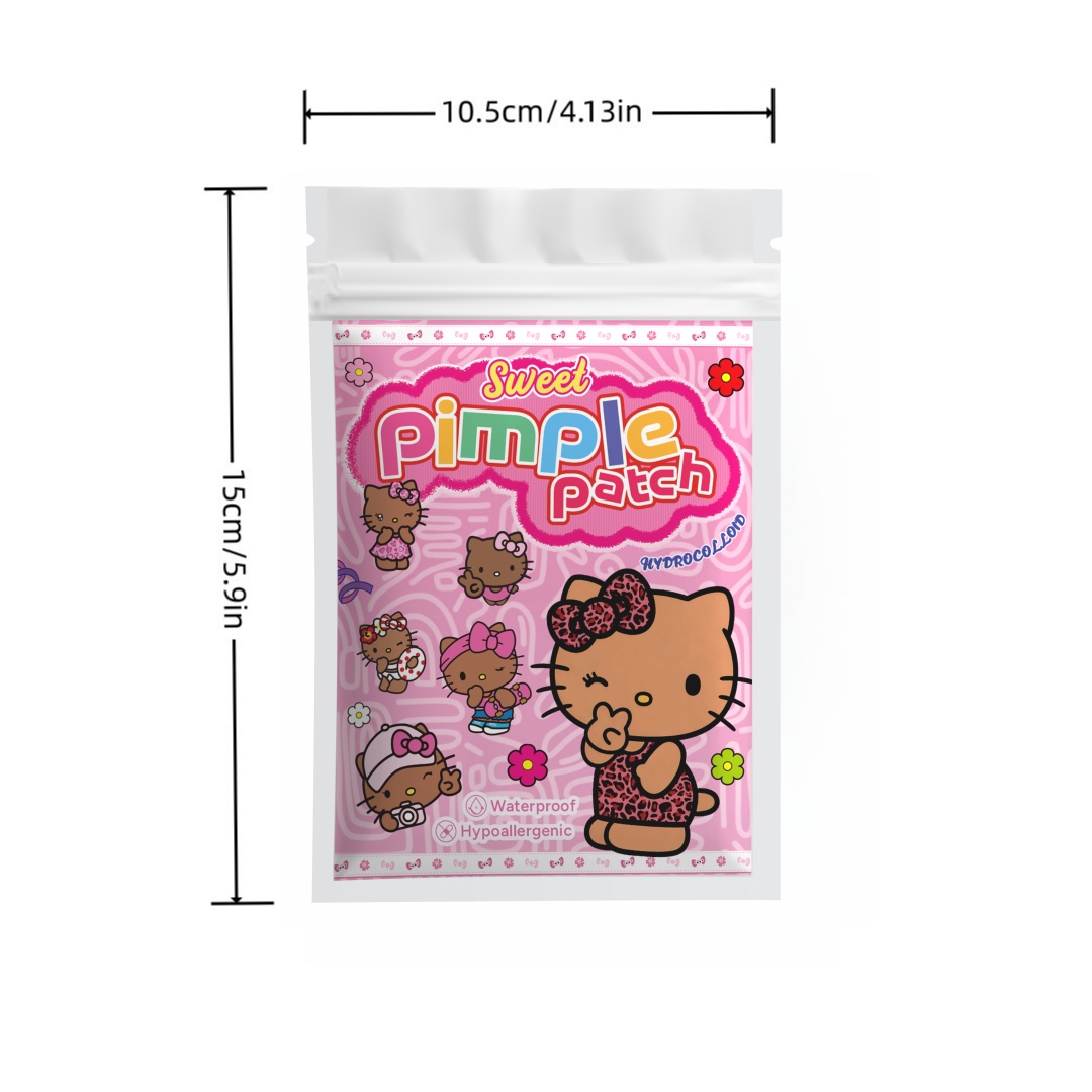 100枚入り ハローキティ ニキビパッチ、顔用ニキビパッチ、 - Hydrocolloid Pimple Patch のレビューと価格