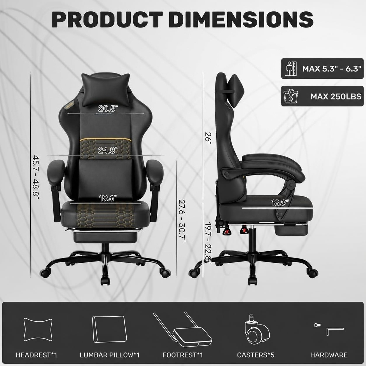 ゲーミングチェア PUレザー ハイバックマッサージ ランバー - Massage のレビューと価格