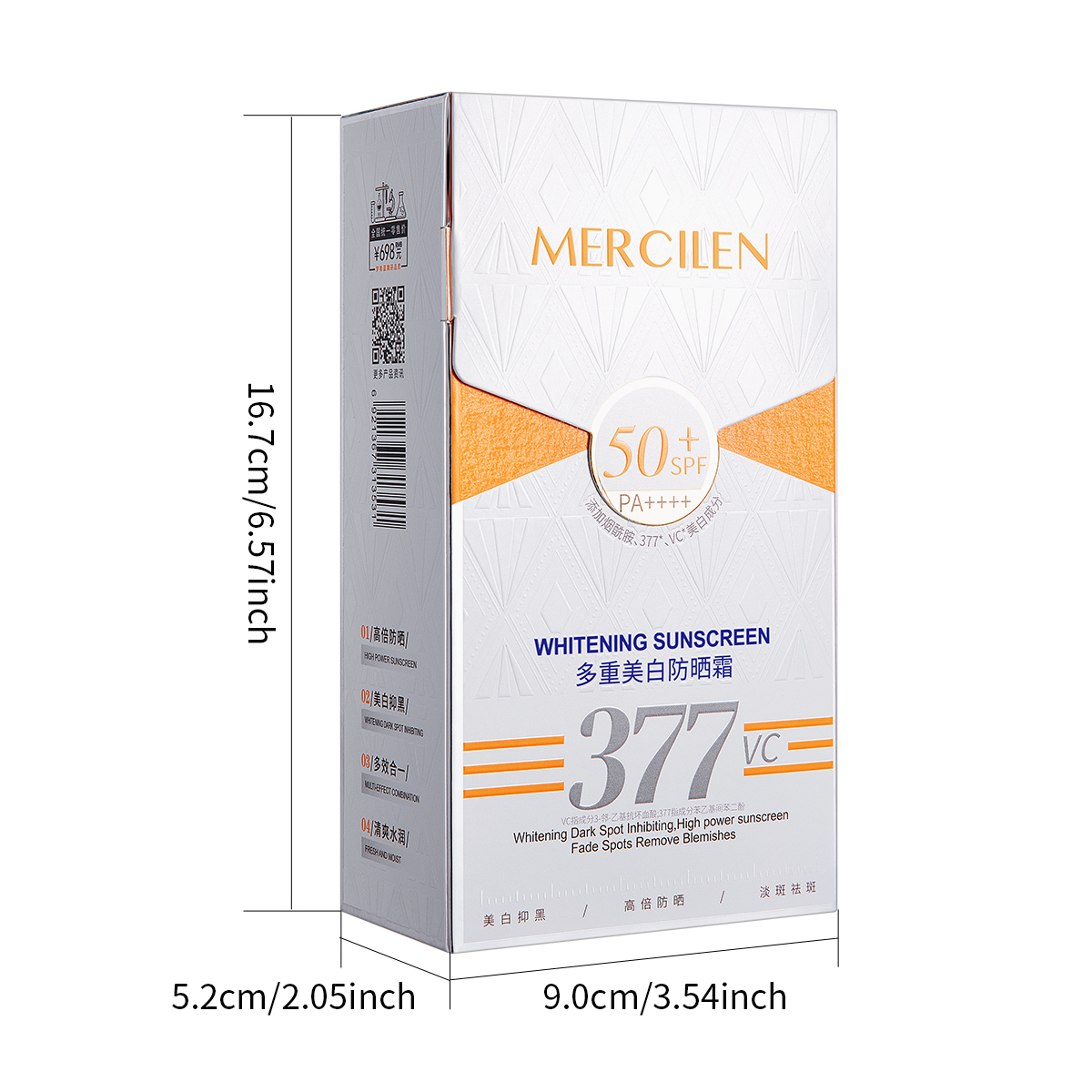 メルシレン日焼け止め 30g、SPF50+/PA+++ 高い - Spf 50 Waterproof Sunscreen のレビューと価格