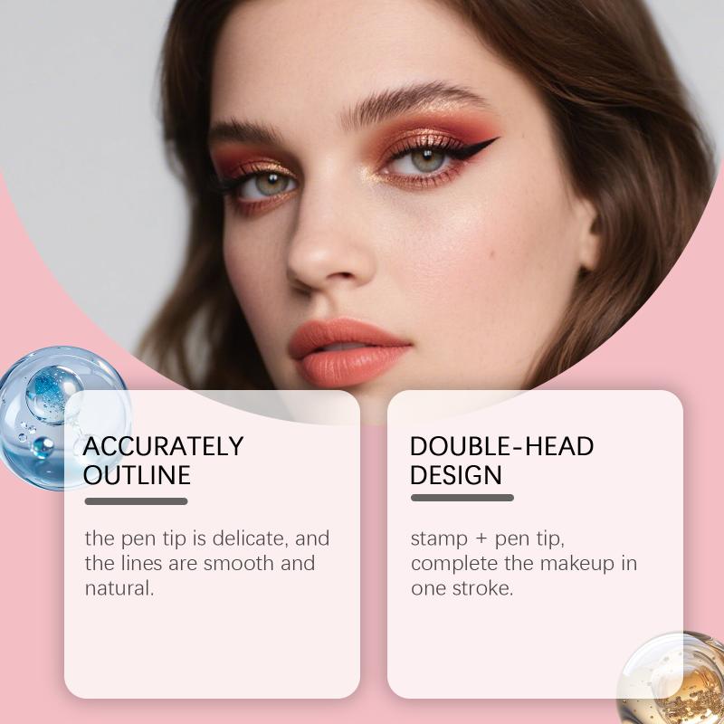 ブラックブラウン一体型アイライナースタンプ精密な輪郭シグネッ - Waterproof Liquid Eyeliner Pen のレビューと価格