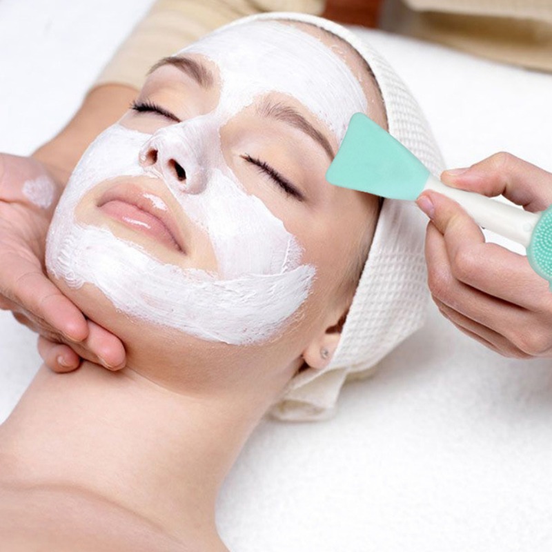 1PC 多目的クレンジングブラシフェイシャルマスクスパチュラ - Silicone Face Scrubber Electric のレビューと価格
