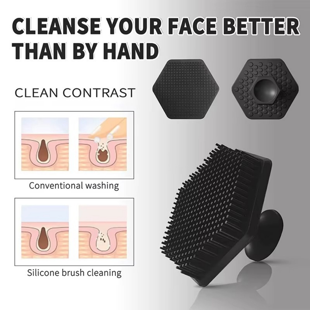 ミニ手動洗顔ブラシ男性用シリコーンフェイススクラバーディープ - Silicone Face Scrubber Electric のレビューと価格