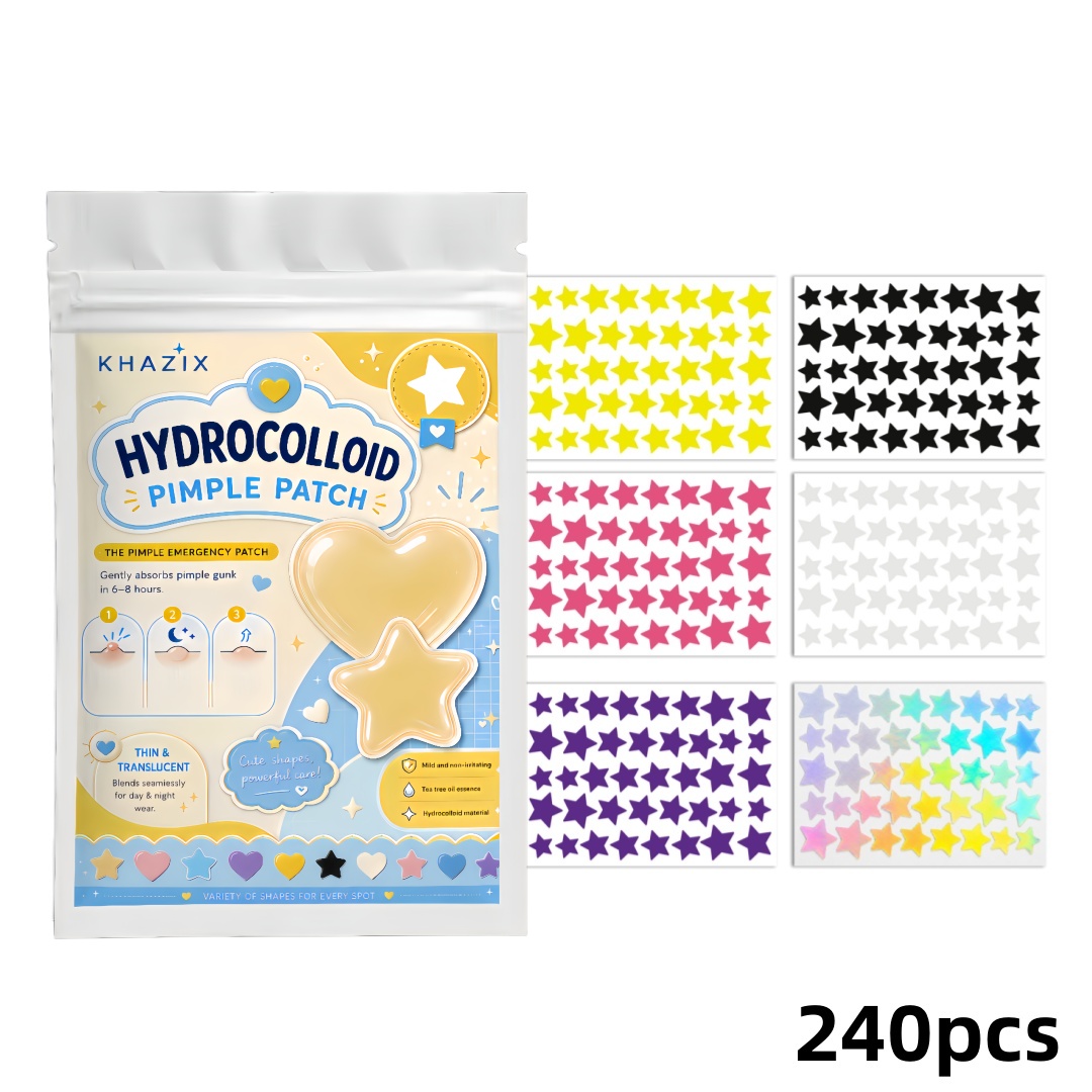 240枚入り スターピンプルパッチ 顔用ハイドロコロイド、吸 - Hydrocolloid Pimple Patch のレビューと価格