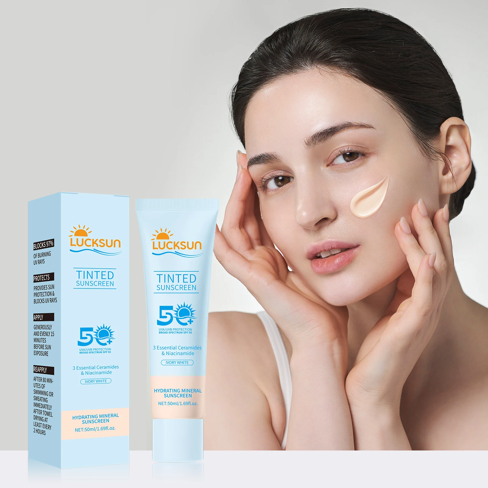 SPF50+日焼け止めクリーム。 長時間UV保護を提供し、防 - Spf 50 Waterproof Sunscreen のレビューと価格