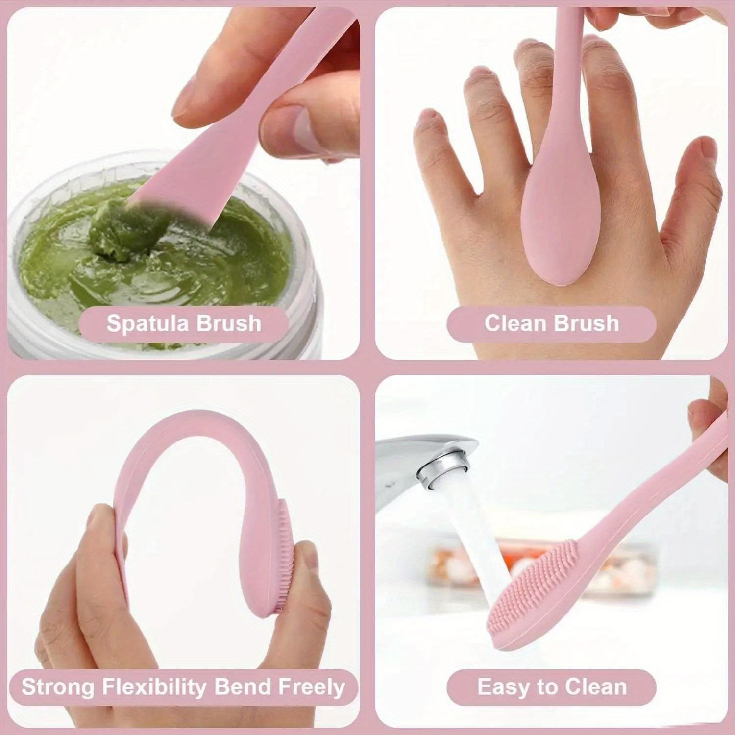 ダブルヘッドフェイシャルマスクブラシシリコーンアプリケーター - Silicone Face Scrubber Electric のレビューと価格