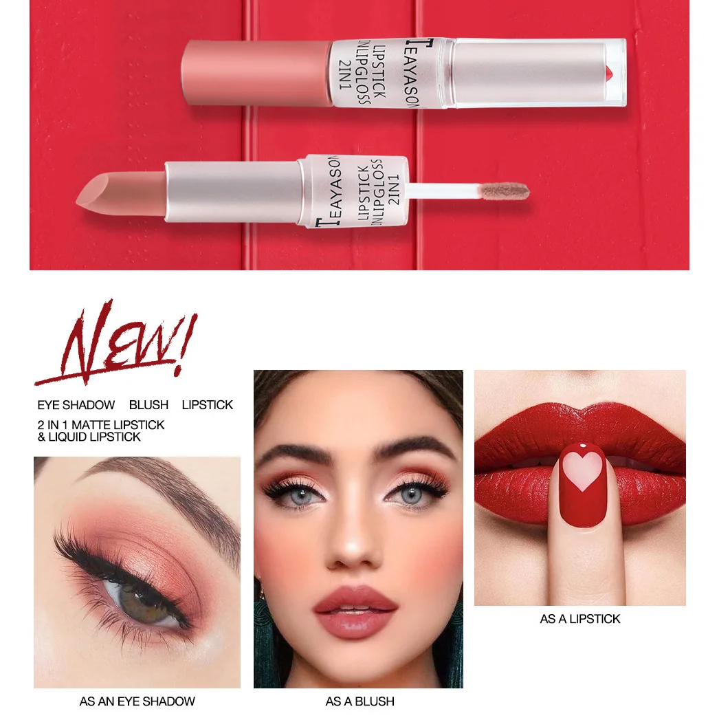 防水長持ちマットリップスティック,2 in 1,セクシーリッ - Matte Velvet Lip Tint Long Lasting のレビューと価格