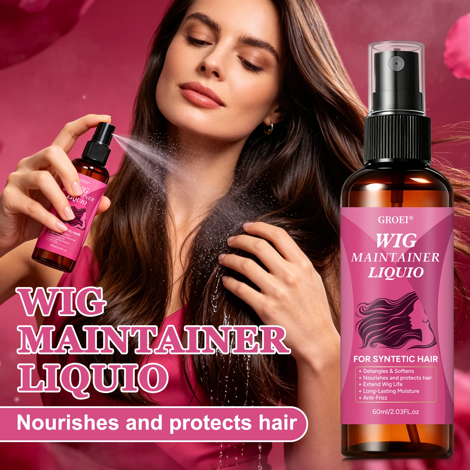 GROEI アンチフリズ ウィッグ メンテナースプレー 60 - Hair Care のレビューと価格