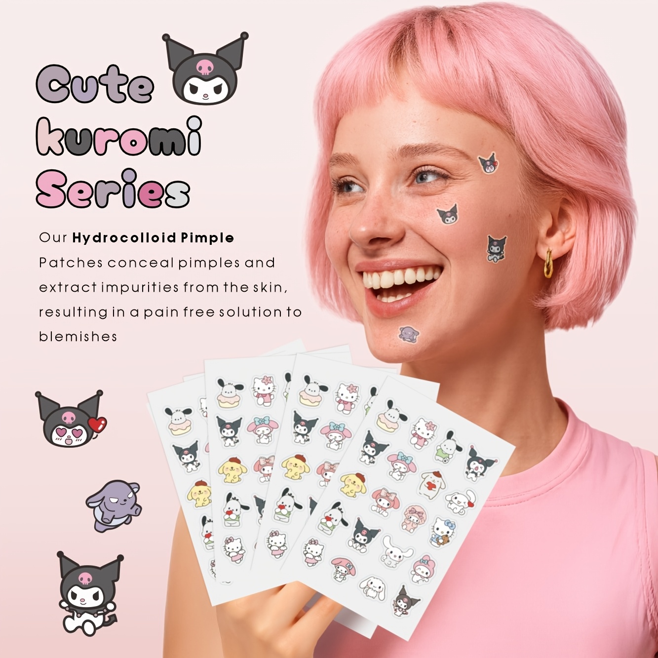 20/80個入り サンリオ ハローキティ 漫画柄 ハイドロコ - Hydrocolloid Pimple Patch のレビューと価格