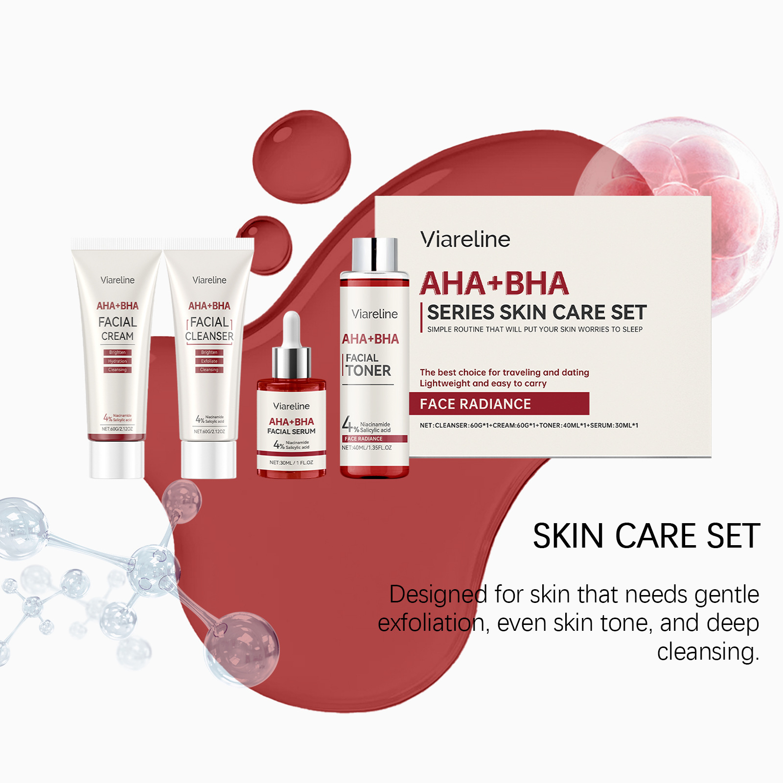 サリチル酸AHA BHAシリーズスキンケアキット洗顔料クリー - Salicylic Acid Blackhead Remover のレビューと価格