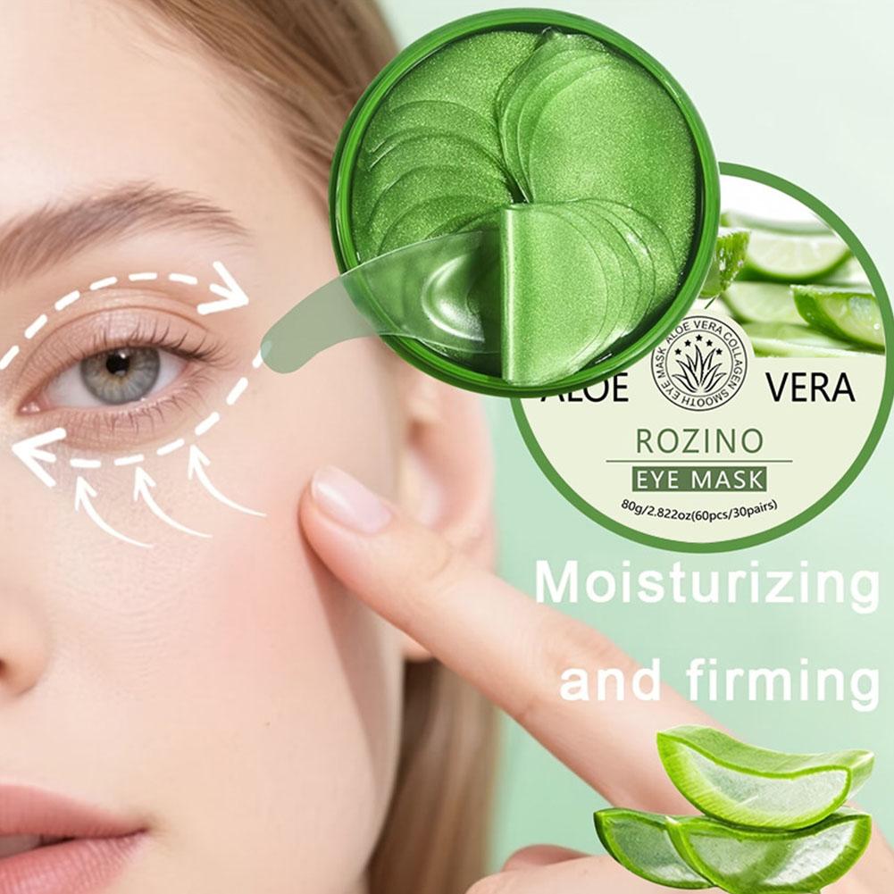 60枚入り アロエベラ コラーゲン アイマスク 保湿 引き締 - Collagen Under Eye Patches のレビューと価格