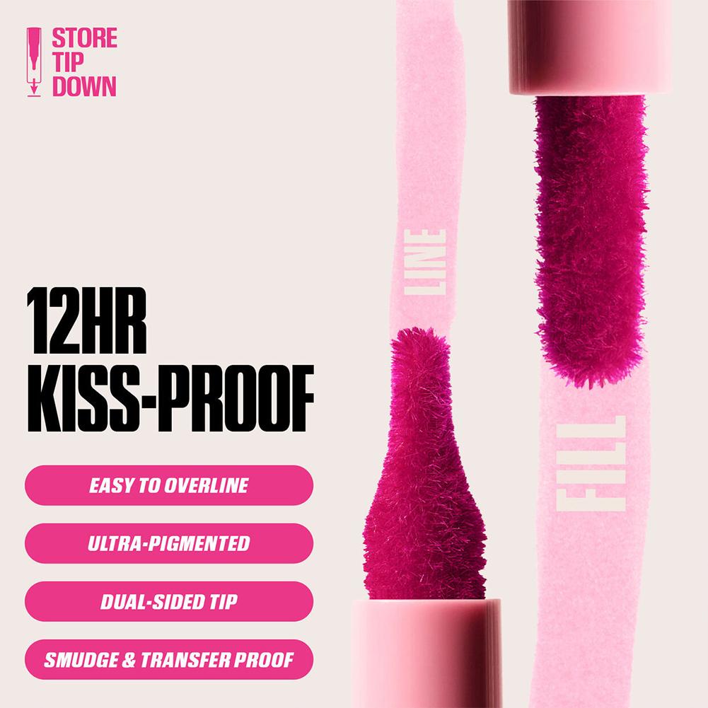 防水マットリップライナーペンシルレッド輪郭ティント口紅長期的 - Matte Velvet Lip Tint Long Lasting のレビューと価格