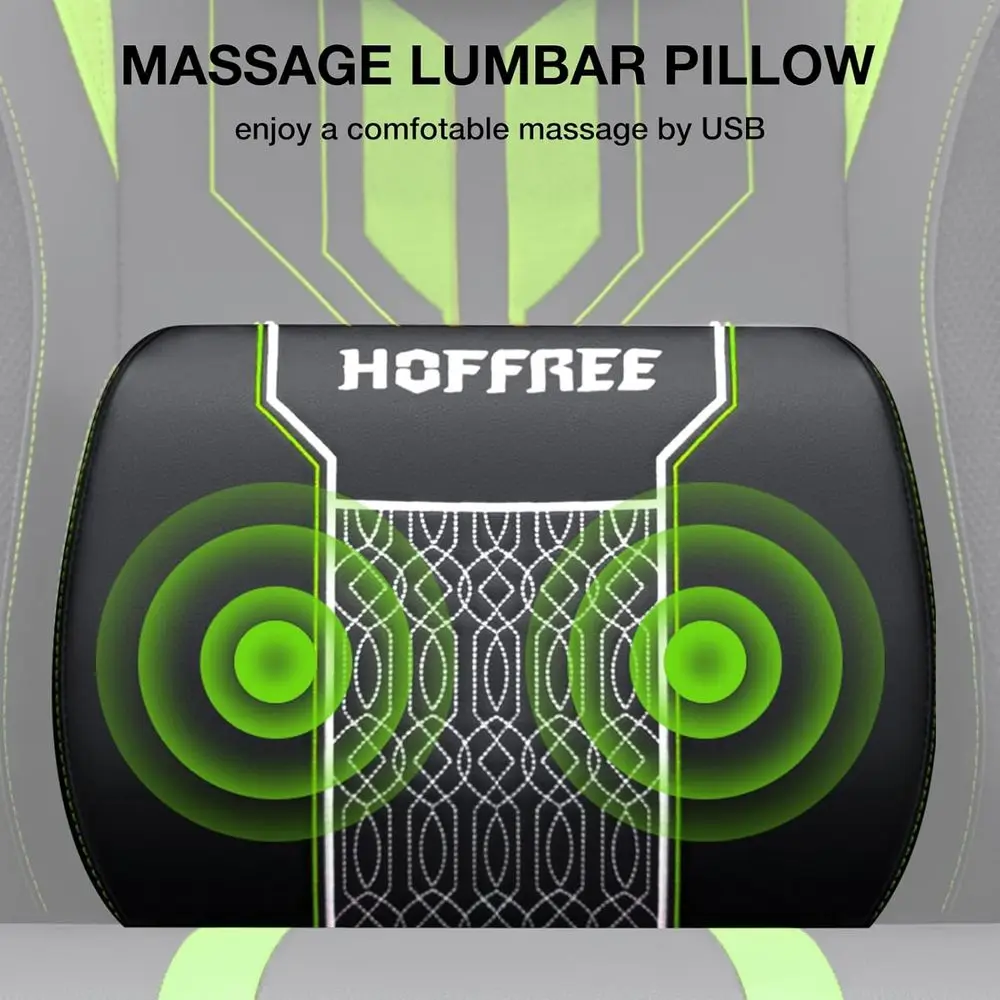 人間工学に基づいたマッサージ機能付きゲーミングチェア（大型・ - Massage のレビューと価格