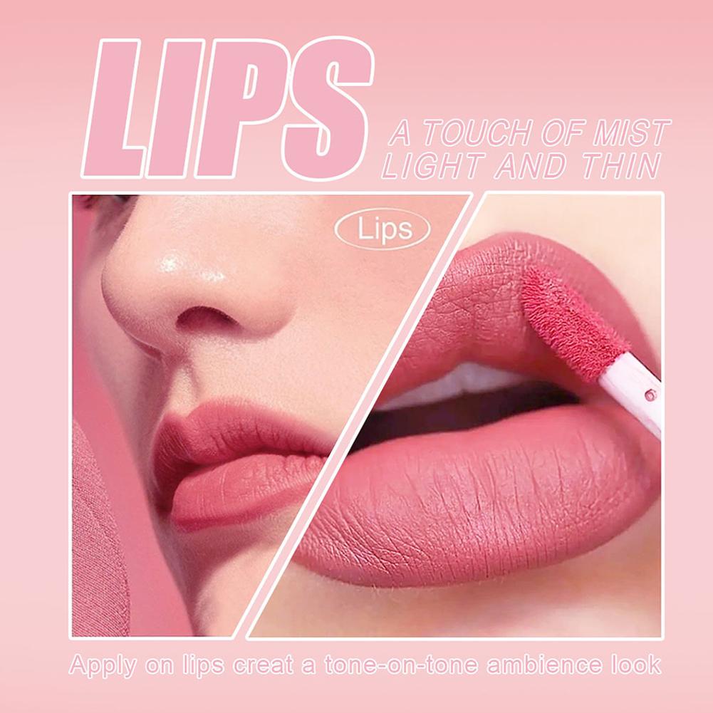 3 ピース/セットヌードリップグロスマットベルベット口紅防水 - Matte Velvet Lip Tint Long Lasting のレビューと価格