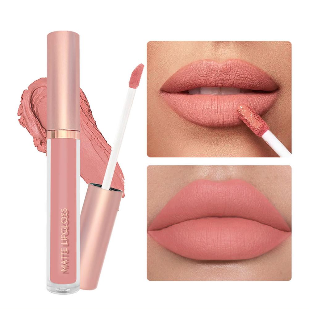 3 ピース/セットヌードリップグロスマットベルベット口紅防水 - Matte Velvet Lip Tint Long Lasting のレビューと価格