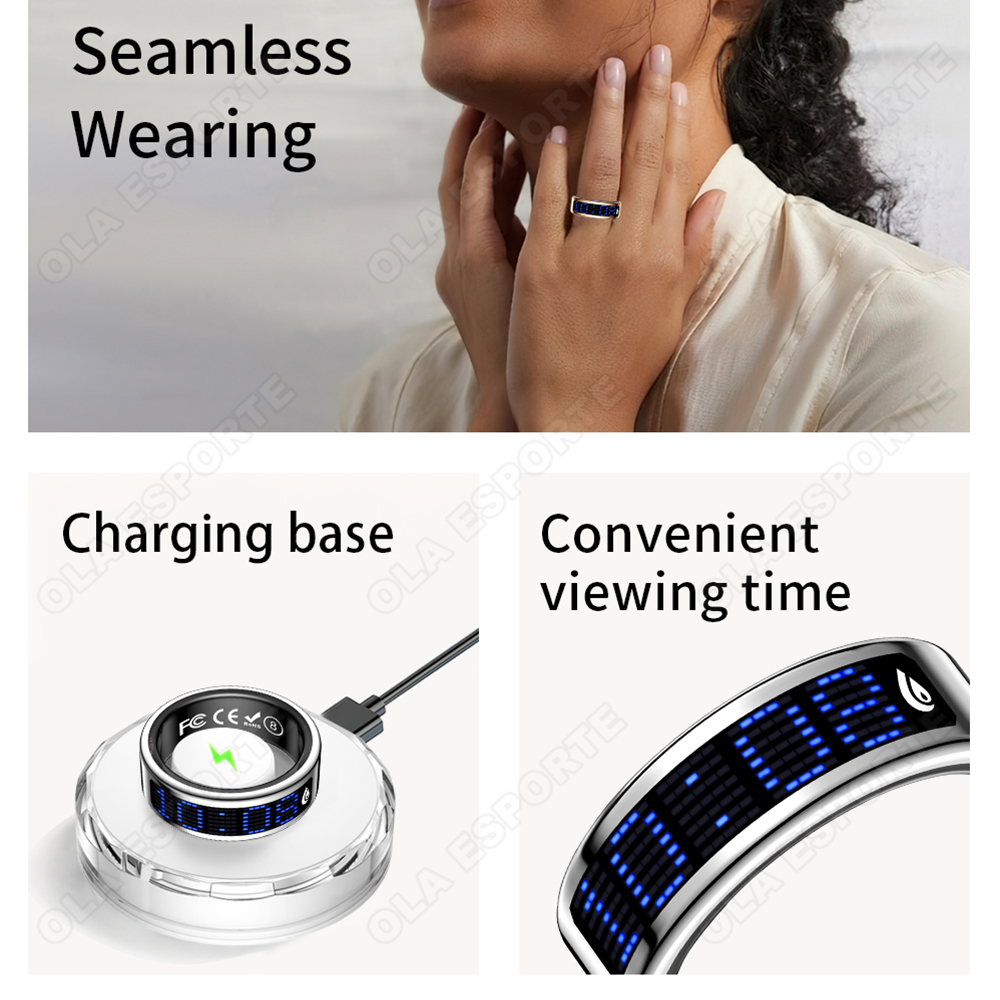 最新のファッショナブルな健康スマートリング 防水 心拍数/睡 - Health Monitors のレビューと価格