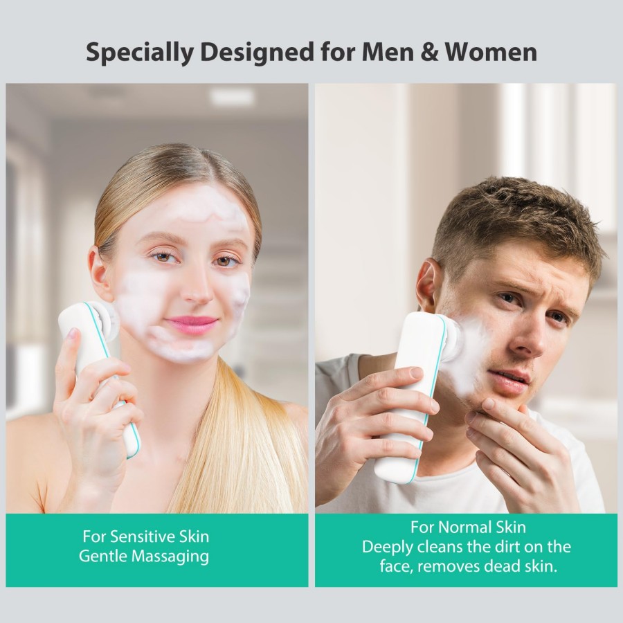 洗顔ブラシ、充電式フェイススクラバー、IPX7防水、自動泡立 - Silicone Face Scrubber Electric のレビューと価格