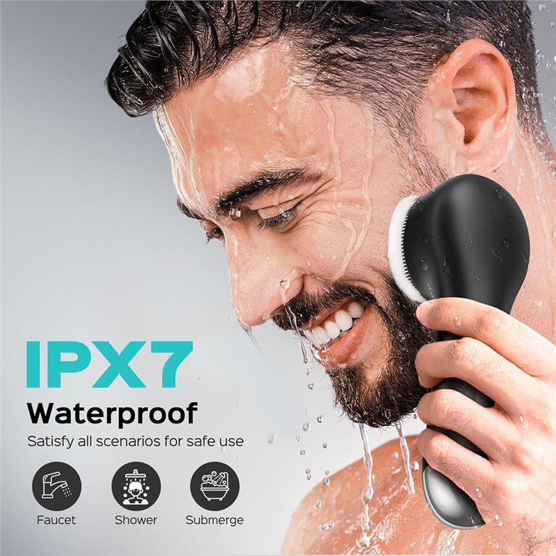AA20-フェイススクラバー洗顔ブラシ、自動泡立ち機能付き振 - Silicone Face Scrubber Electric のレビューと価格