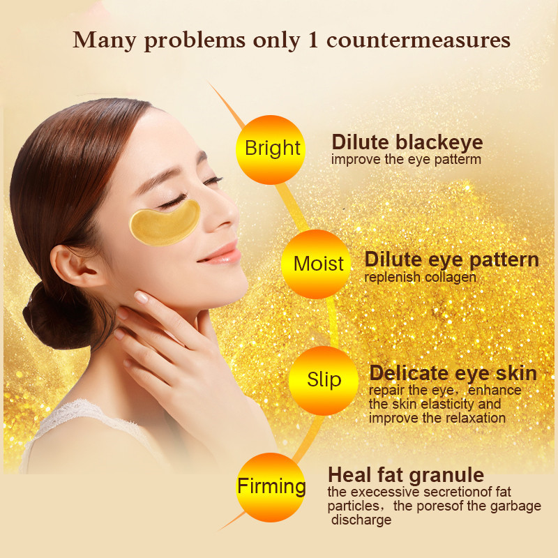 5/10/20/30 ペアクリスタルゴールドアイパッチ抗くま - Collagen Under Eye Patches のレビューと価格