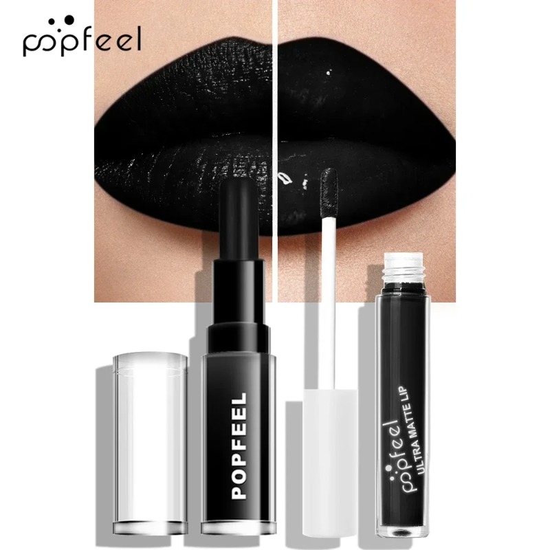 パンクマットブラックリキッドリップスティック防水長期持続パー - Matte Velvet Lip Tint Long Lasting のレビューと価格
