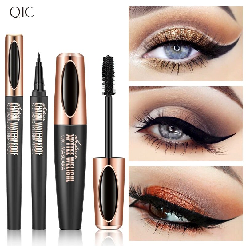 リキッドアイライナーペンシル、4d防水マスカラセット、アイラ - Waterproof Liquid Eyeliner Pen のレビューと価格