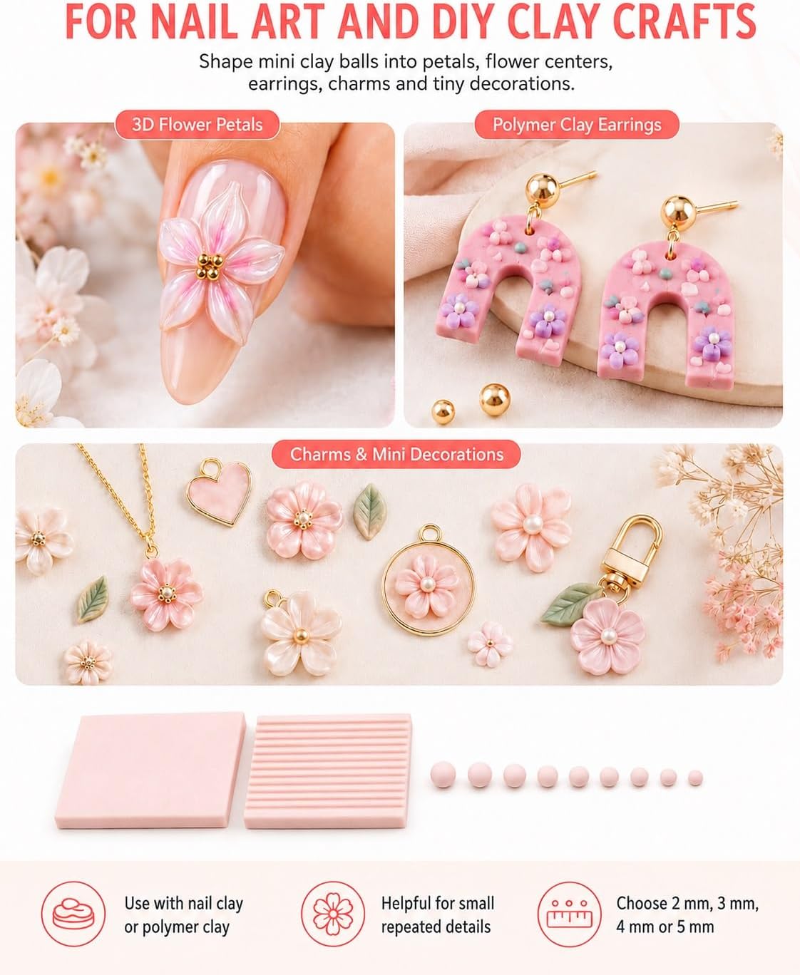 4個入り 3Dプリントクレイジェルボールメーカーツール、3D - Nail Art のレビューと価格