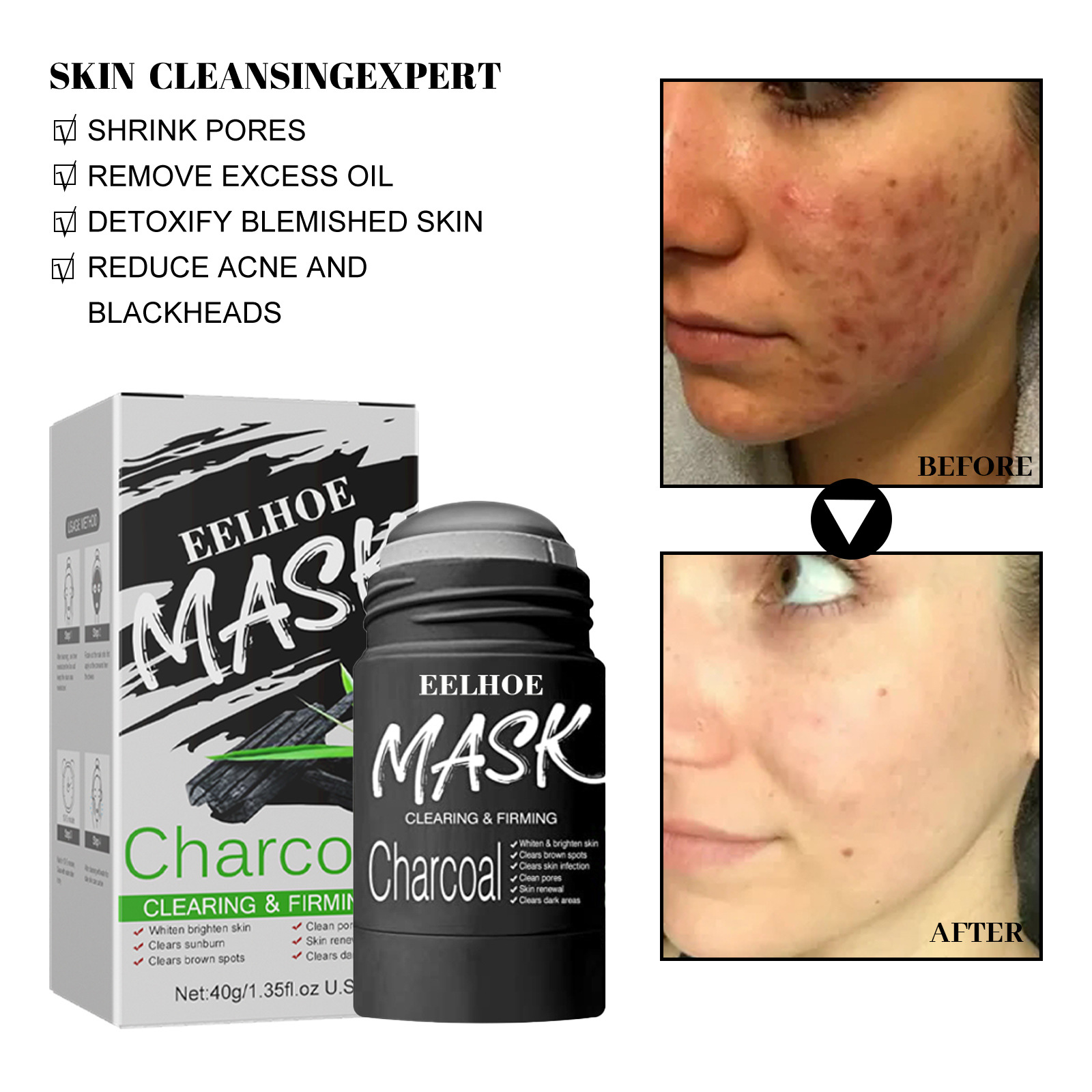 クレイフェイスマスクスティック　フェイシャルスキンケア　マス - Green Tea Cleansing Clay Mask のレビューと価格
