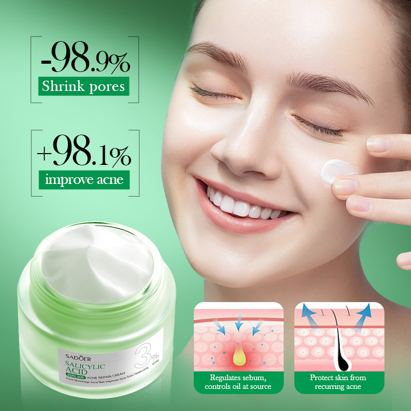 サリチル酸ニキビ治療クリーム修復ニキビ跡除去黒ずみ毛穴縮小オ - Salicylic Acid Blackhead Remover のレビューと価格