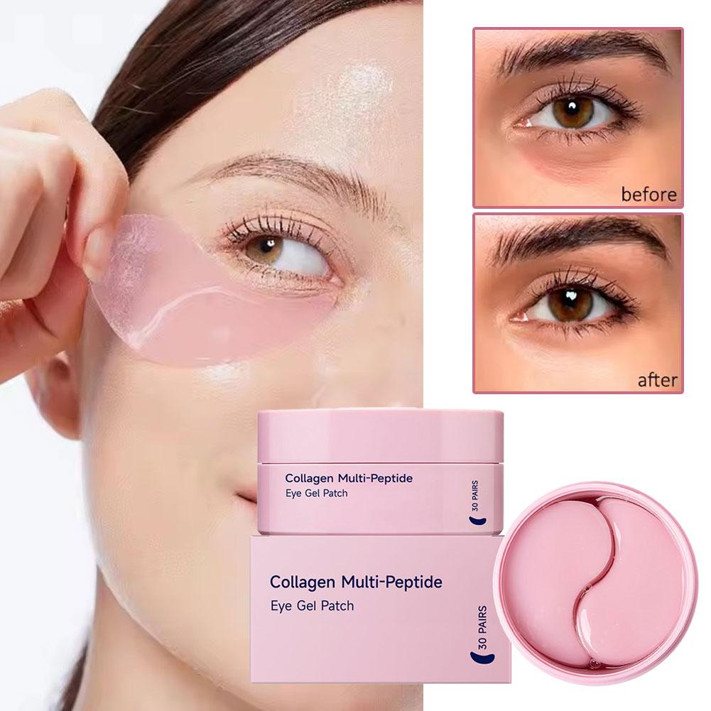 コラーゲンマルチペプチドアイパッチ、むくみ、くま、しわ対策、 - Collagen Under Eye Patches のレビューと価格